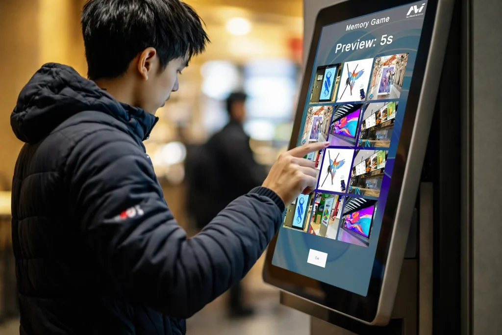 interactive kiosk touch screen experience