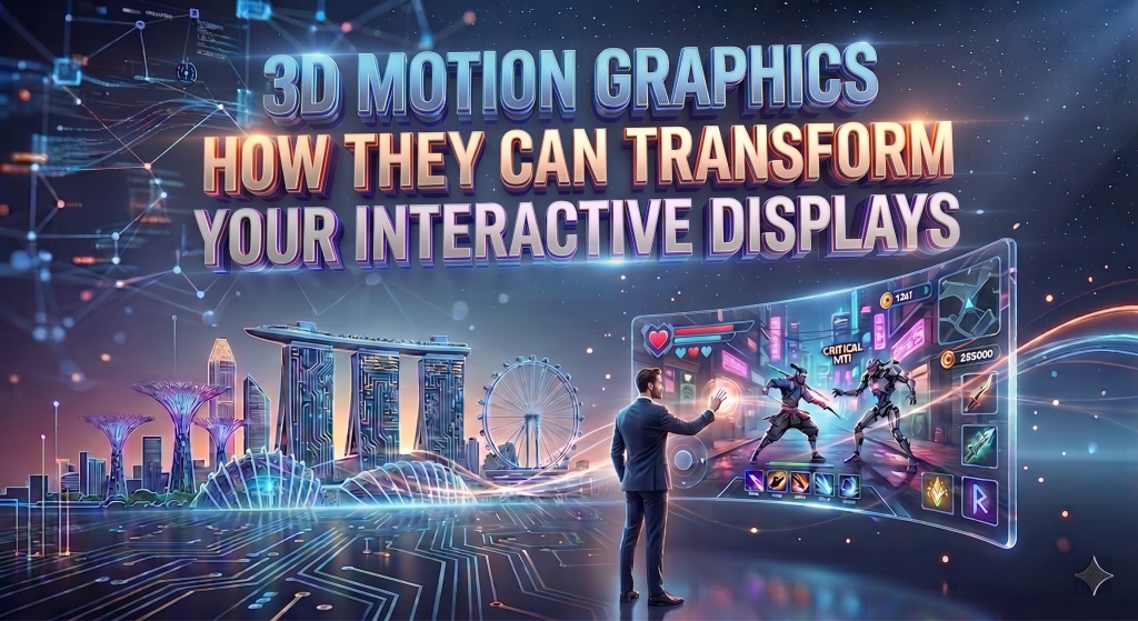 3D Motion Graphics for Interactive Displays in Singapore
